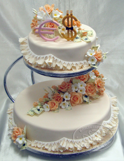 свадебный торт «Будьте здоровы живите богато...»