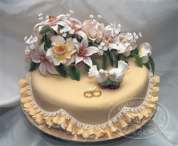 свадебный торт одноуровневый