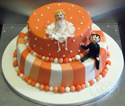 свадебный торт 2 уровневый