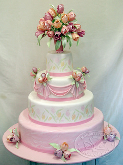 свадебный торт 4 уровневый